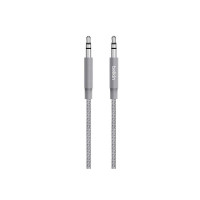 Belkin Premium 3.5MM Braided Tangle Free Auxiliary Cable With Aluminum Connectors - Space Gray
