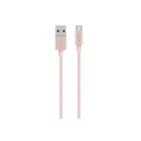 Belkin Premium USB To Micro-USB Braided Tangle Free Cable - Rose Gold