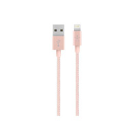 Belkin Premium 1.2M Lightning To USB Braided Tangle Free Cable - Rose Gold