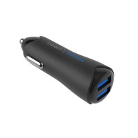 Cygnett - Power mini 4.8A Dual USB Car Charger - Black