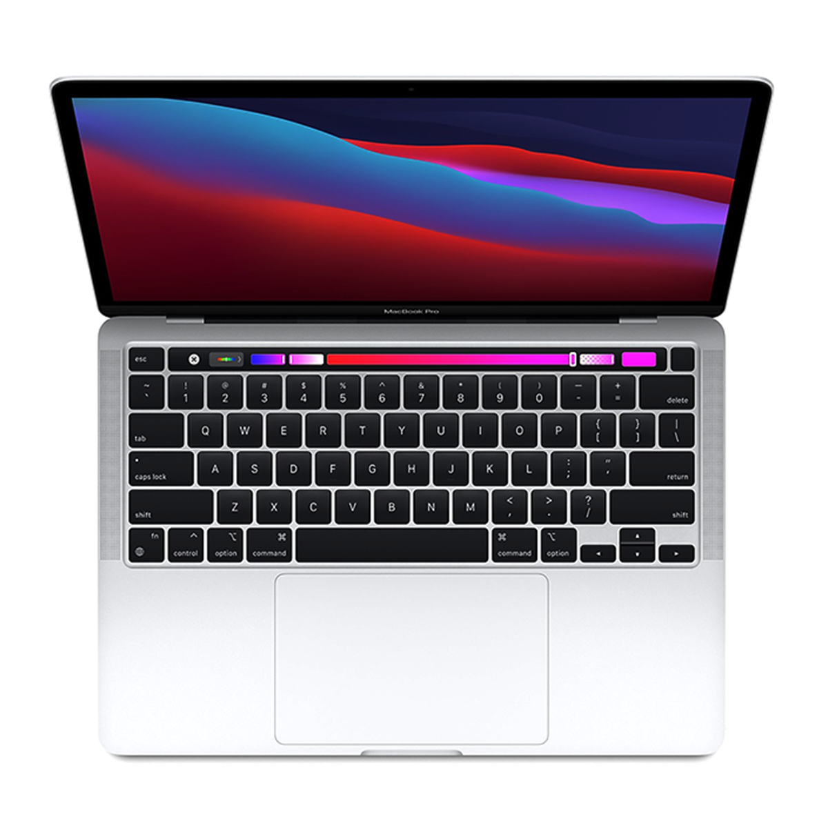 MacBook Pro 13-inch Silver Apple M1 chip 256GB SSD Touch Bar and Touch ID with Backlit Magic Keyboard