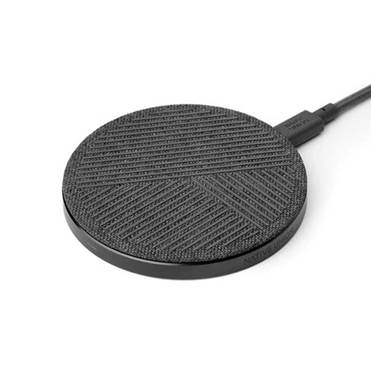Native Union Drop Marquetry 7.5W Wireless Charging Pad - Black