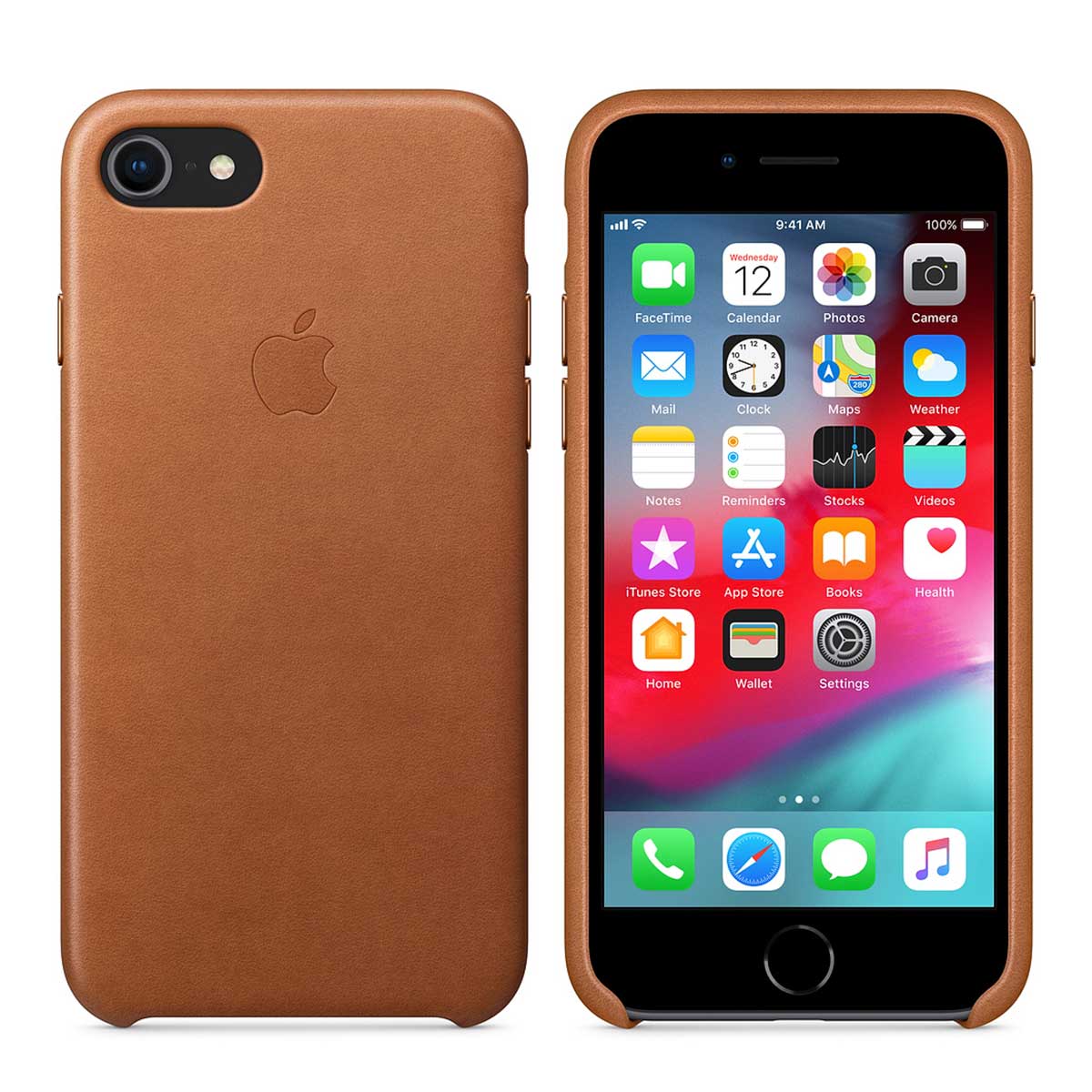 iPhone 8 Leather Case Saddle Brown