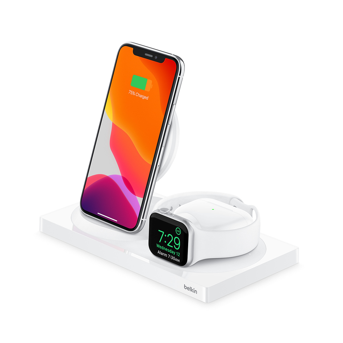 Belkin BOOST CHARGE 3 in 1 Wireless Charger for iPhone Apple Watch AirPods White