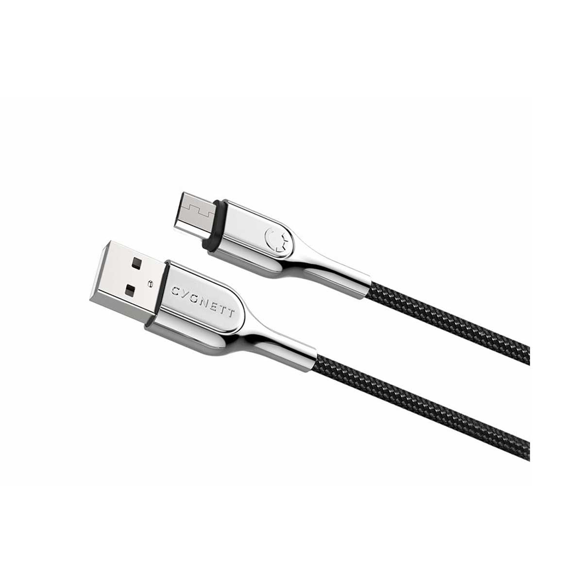 Cygnett - 2M Armoured Micro to USB-A Cable - Black