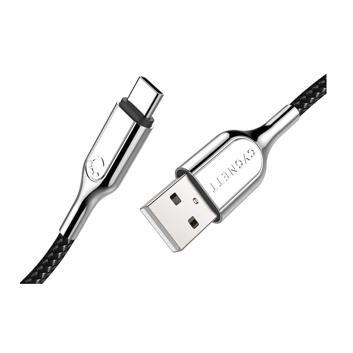 Cygnett - 1M Armoured 3.1 USB-C to USB-A (3Amp/60W) Cable - Black